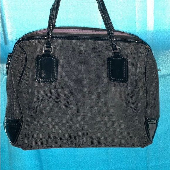 Vintage coach bag with purple insides fabric - Picture 3 of 5